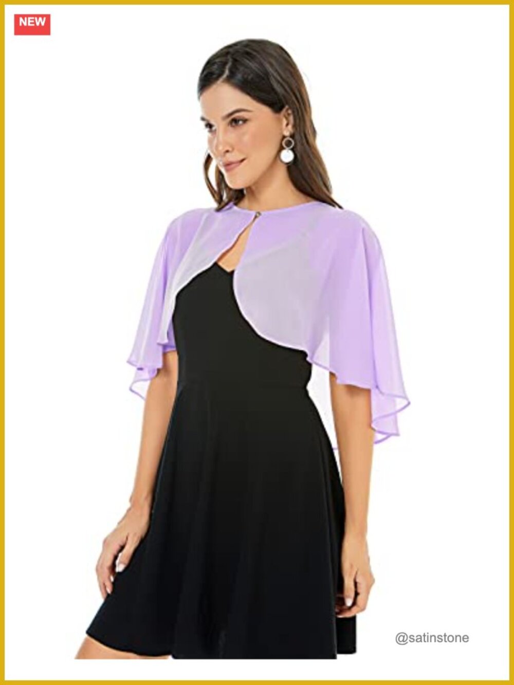 Women's Chiffon Shawl Wrap Evening Dress Bridal Capelet